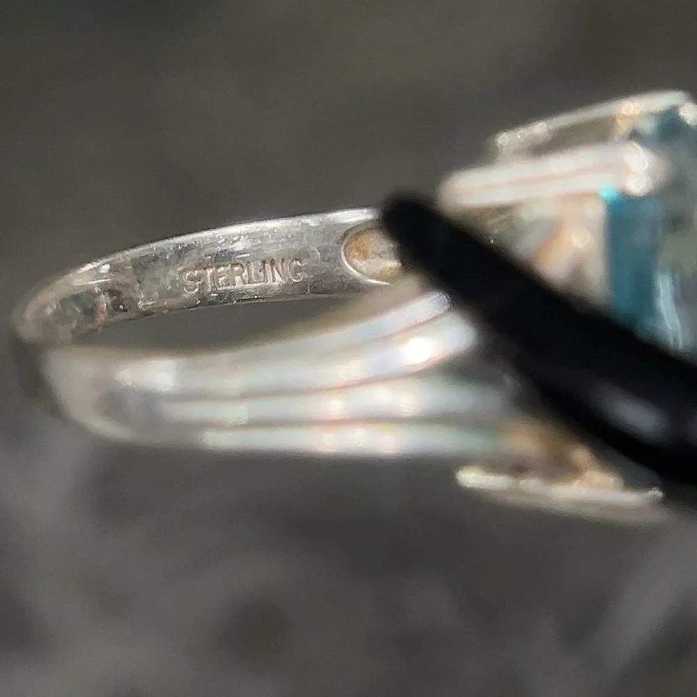 Lovely‎ Exquisite Sterling Large Topaz Ring